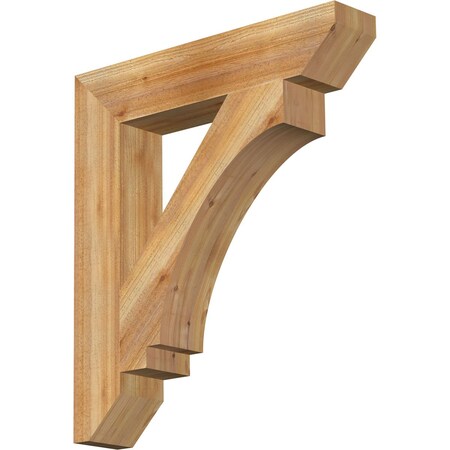 Ekena Millwork Imperial Slat Rough Sawn Bracket, Western Red Cedar, 6"W x 32"D x 36"H BKT06X32X36IMP06RWR